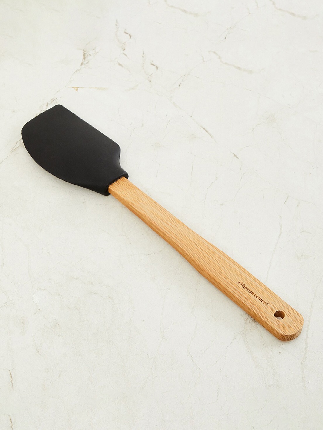 

Home Centre Black Solid Silicon Spatula With Bamboo Handle