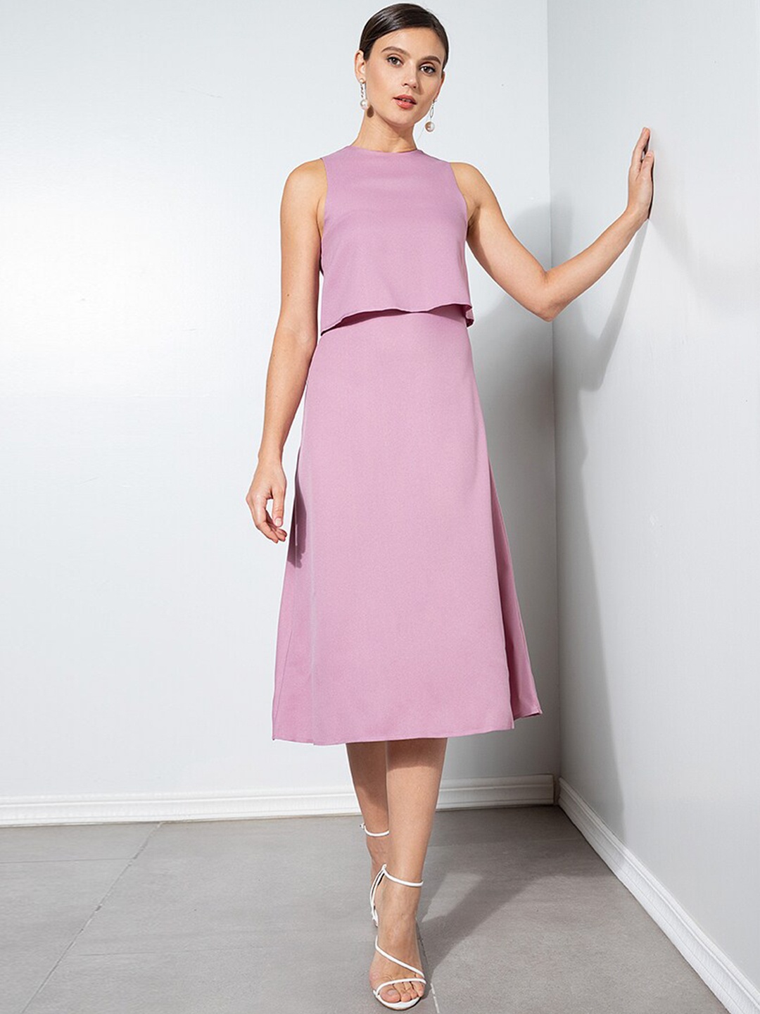 

ZALORA OCCASION Pink Layered Sheath Dress