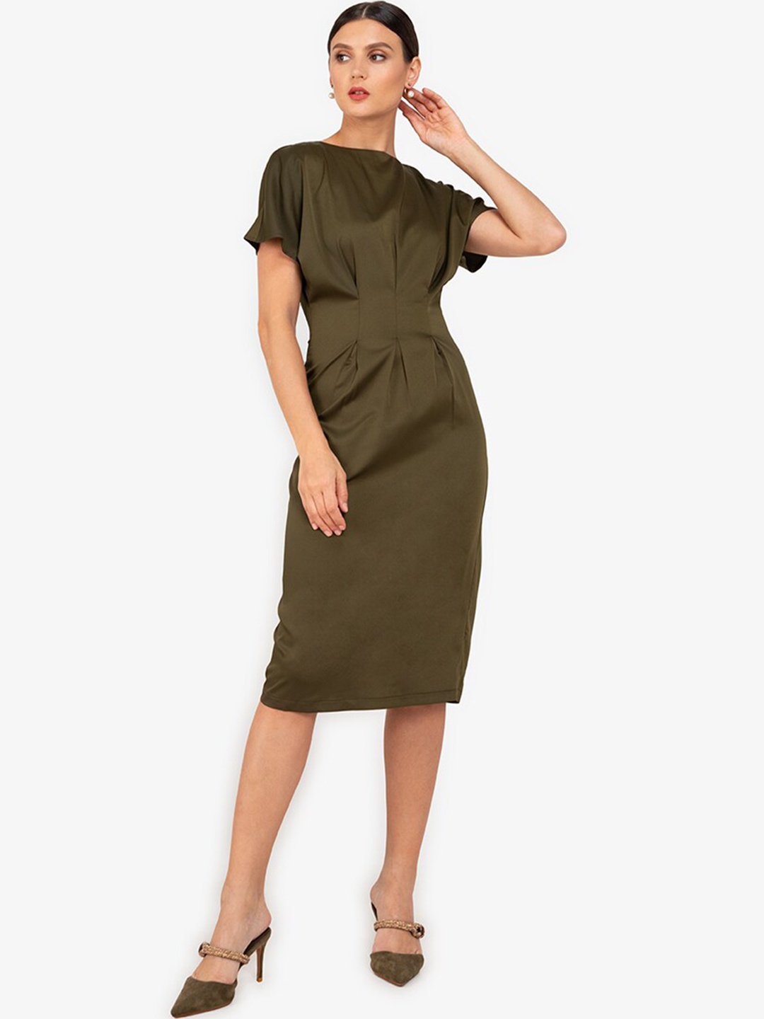 

ZALORA WORK Green Sheath Dress