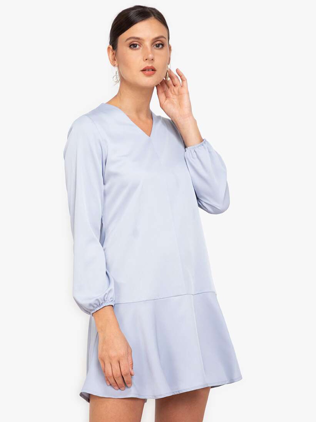 

ZALORA WORK Women Grey A-Line Mini Dress