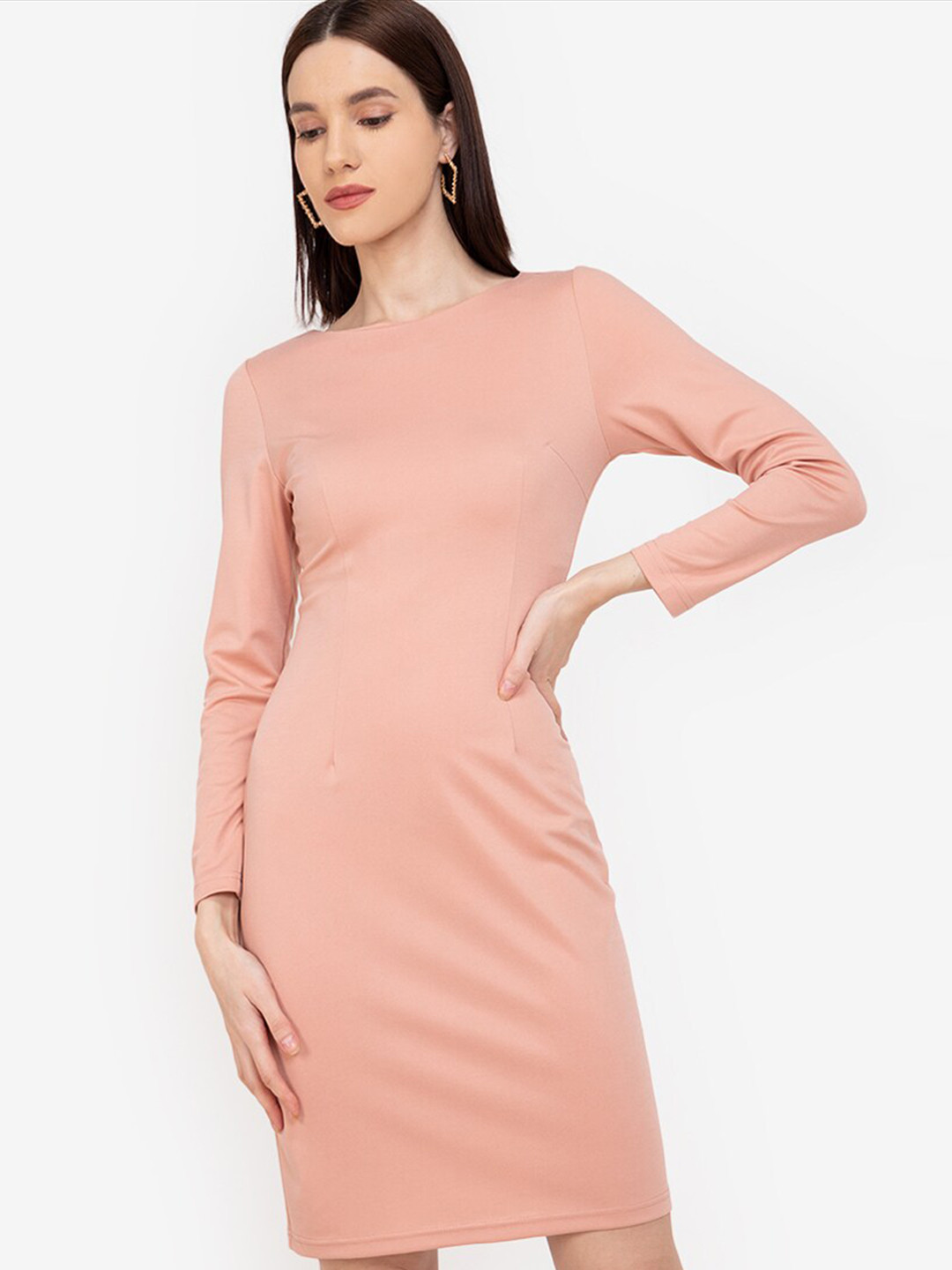 

ZALORA WORK Pink Bodycon Dress