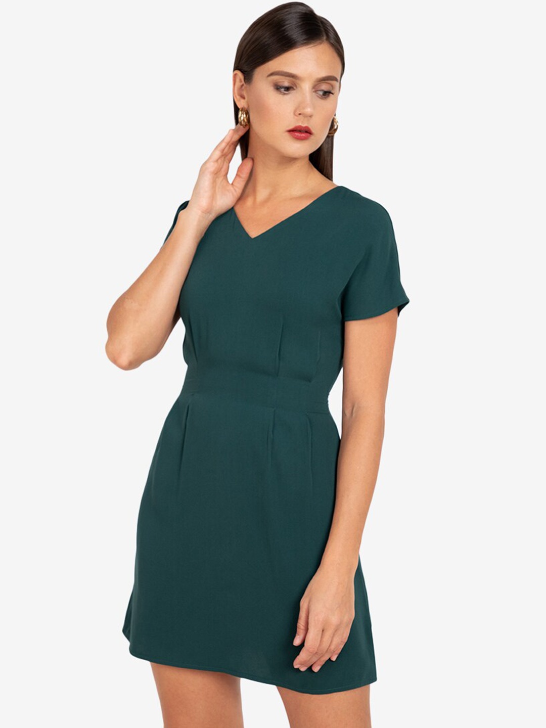 

ZALORA WORK Green Sheath Mini Dress