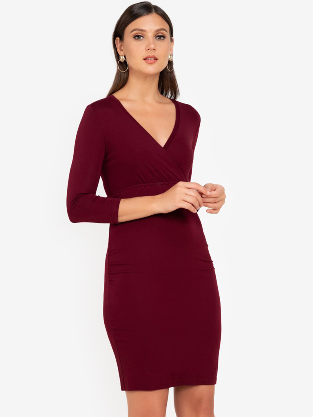 

ZALORA WORK Red Maternity Nursing Wrap Dress