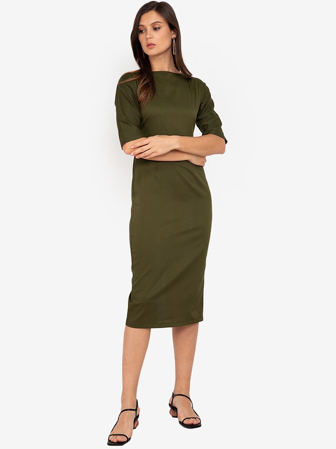 

ZALORA WORK Green Sheath Dress