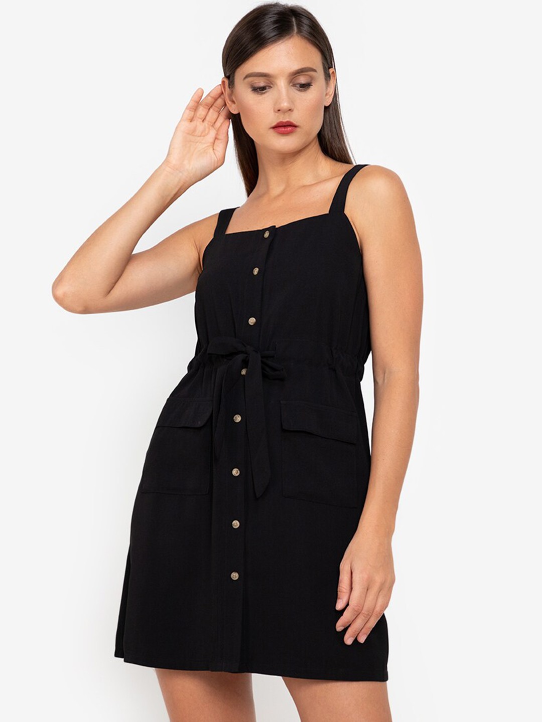 

ZALORA WORK Black Sheath Mini Dress