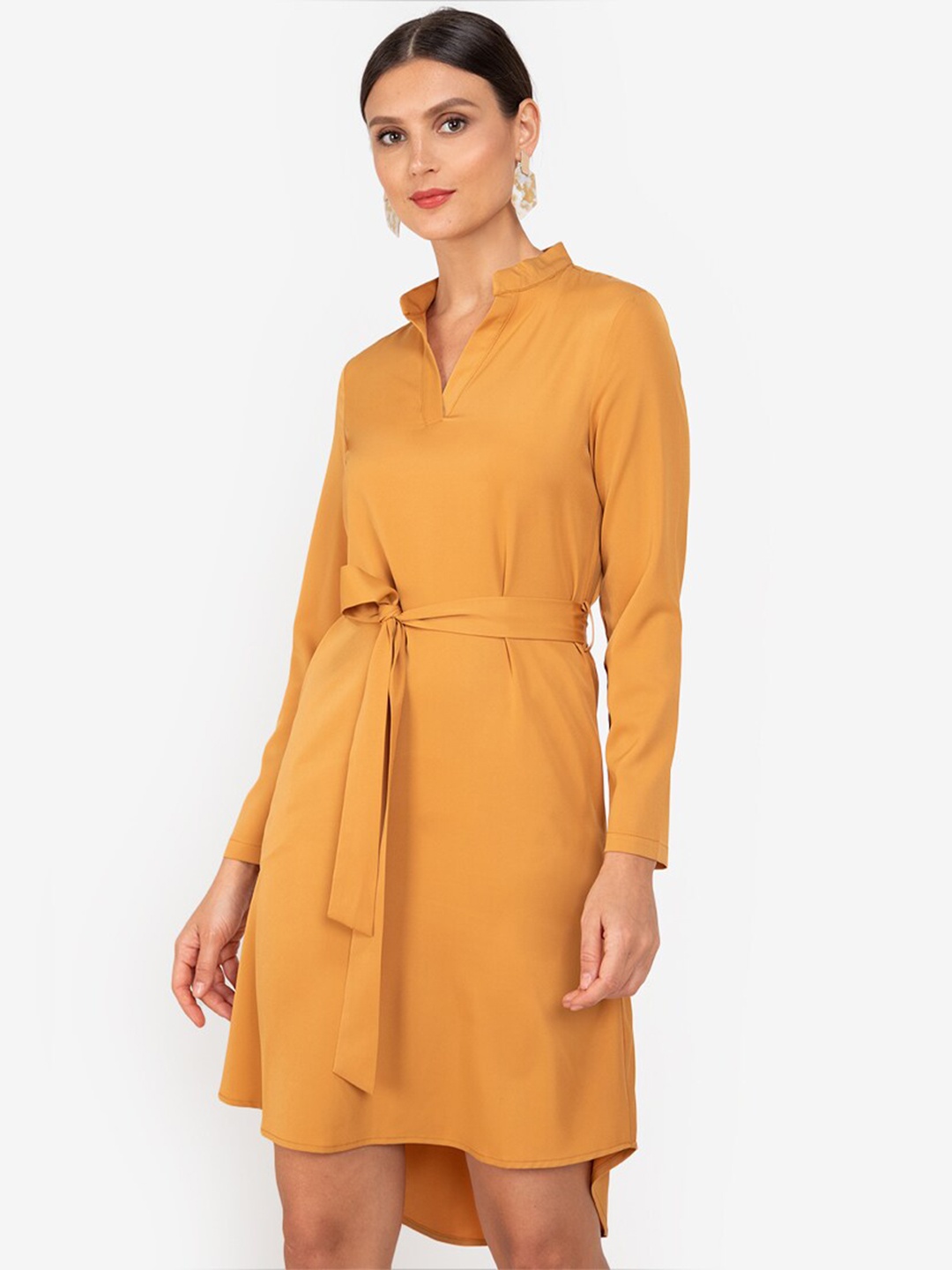

ZALORA WORK Women Yellow A-Line Dress