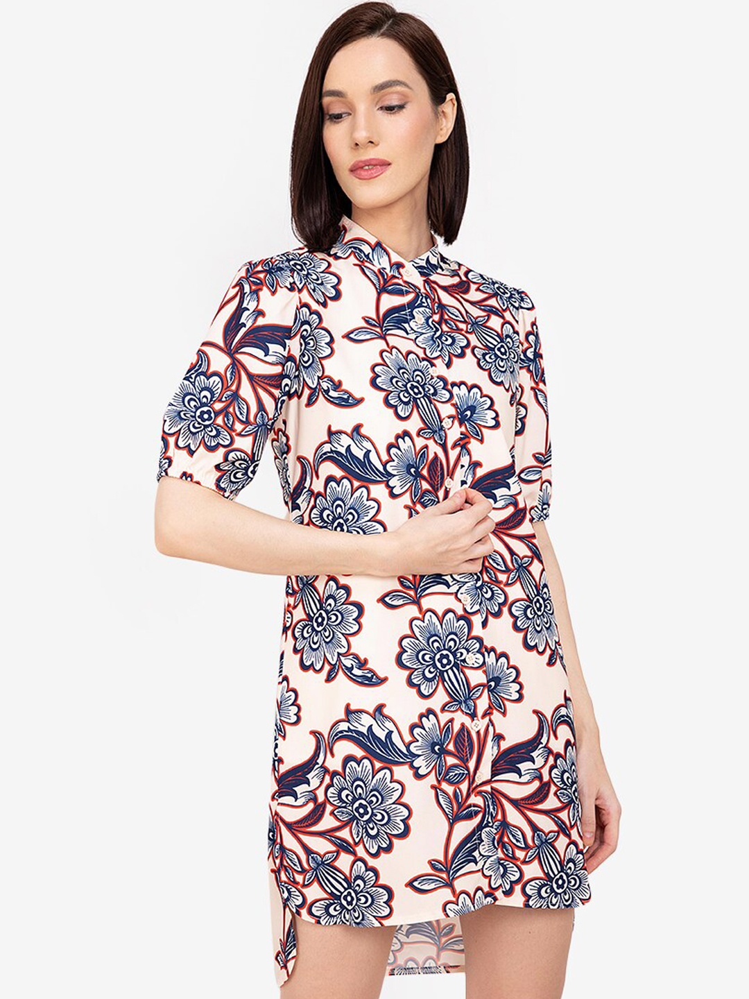 

ZALORA WORK Women Multicoloured Floral Sheath Mini Dress, Multi