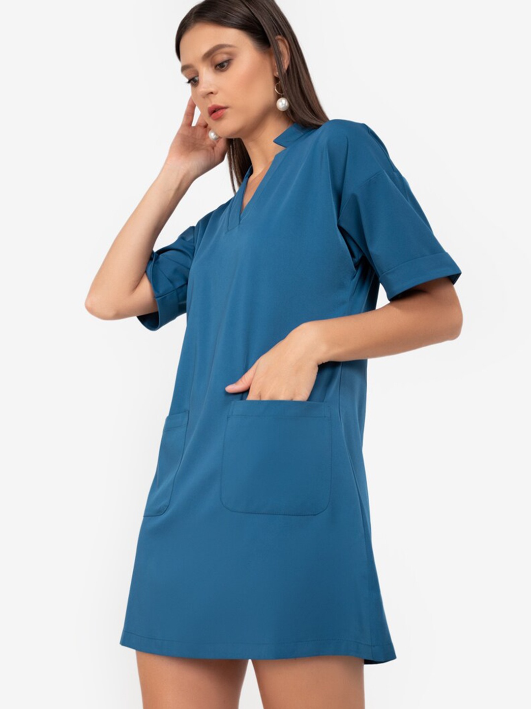 

ZALORA WORK Green A-Line Mini Dress