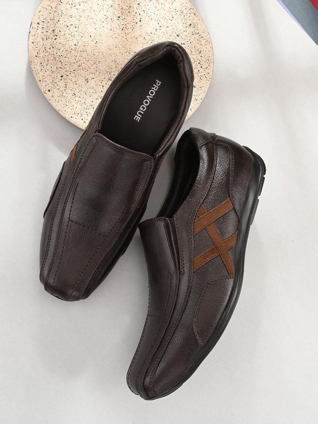 

Provogue Men Brown Formal Slip-Ons