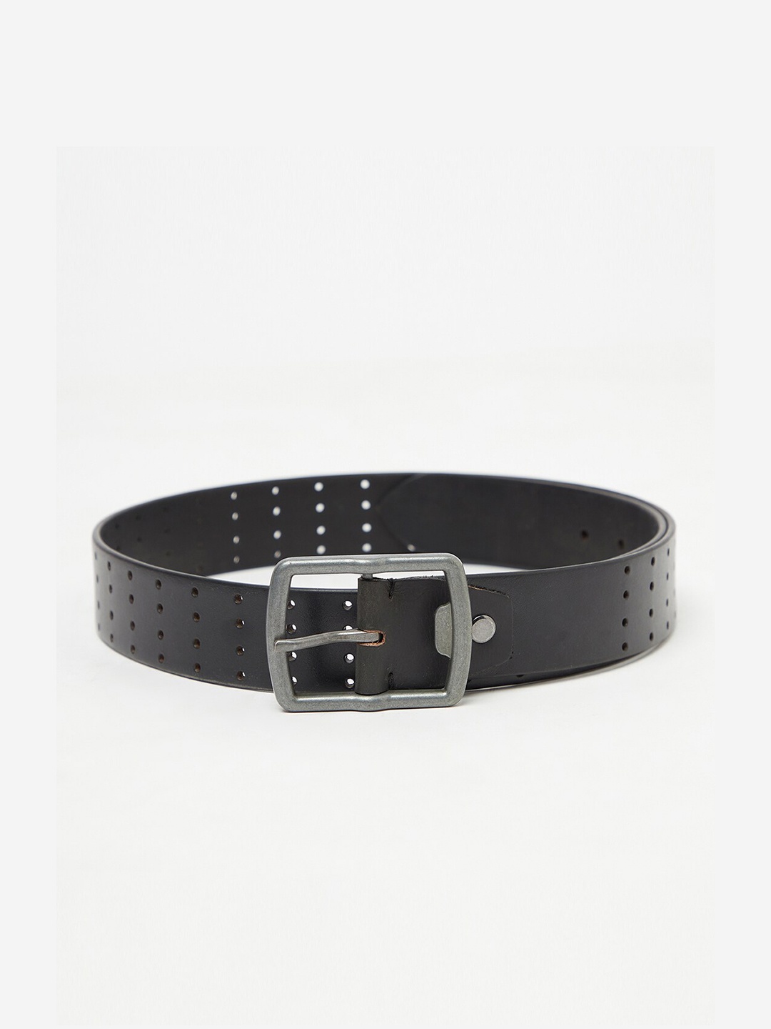 

Cantabil Men Black Leather Belt