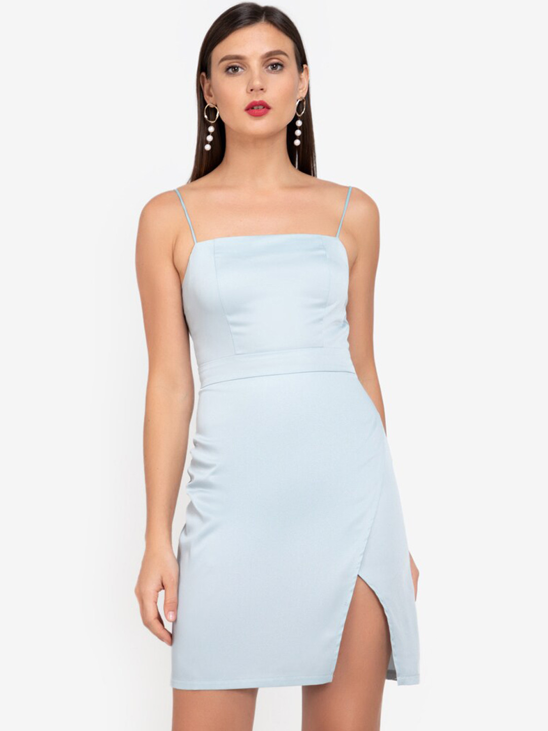 

ZALORA WORK Women Blue Bodycon Mini Dress