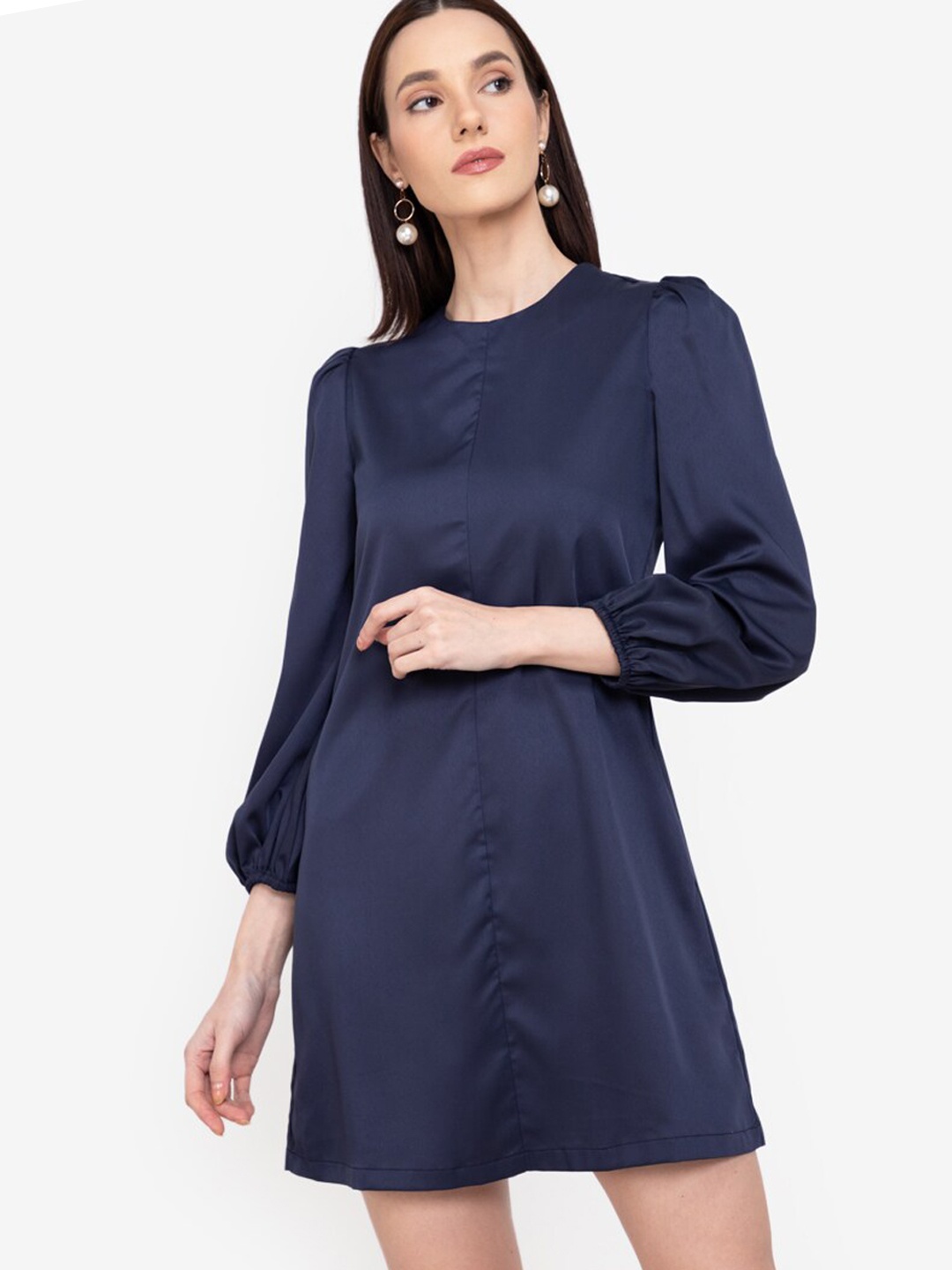 

ZALORA WORK Navy Blue Sheath Mini Dress