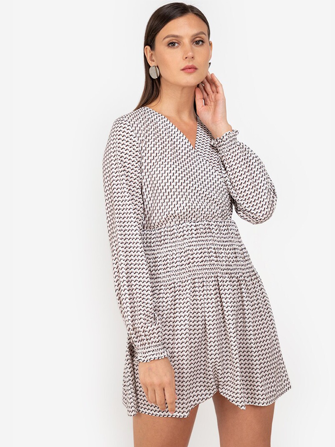 

ZALORA WORK Multicoloured Printed Mini Dress, Multi
