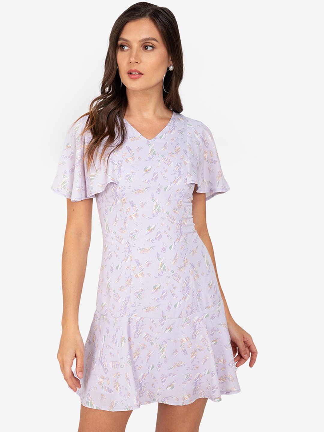 

ZALORA WORK Women Multicoloured Printed Sheath Mini Dress, Multi