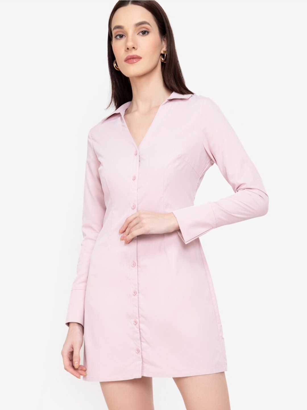 

ZALORA WORK Women Pink Sheath Mini Dress