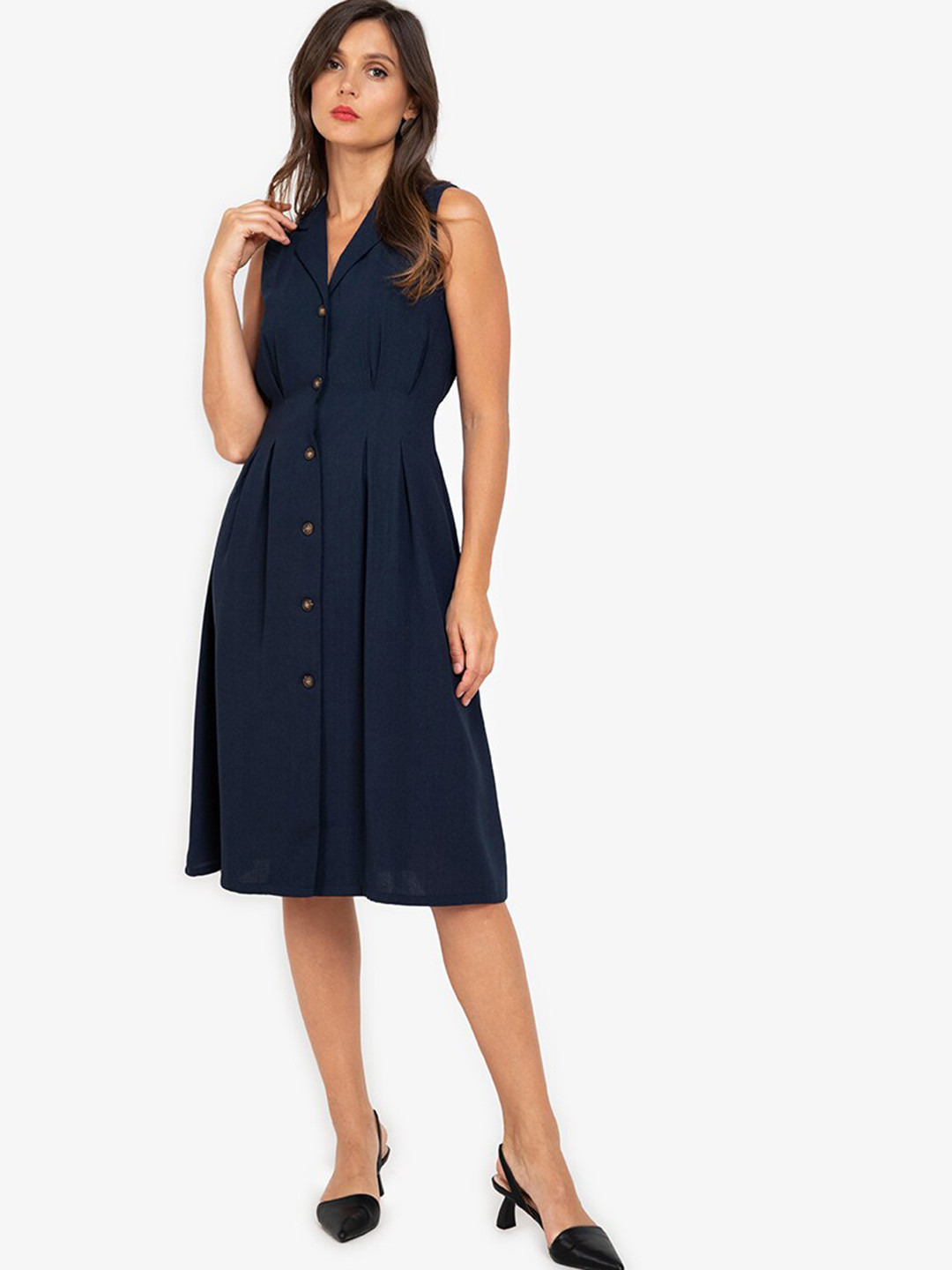 

ZALORA WORK Navy Blue Sheath Dress