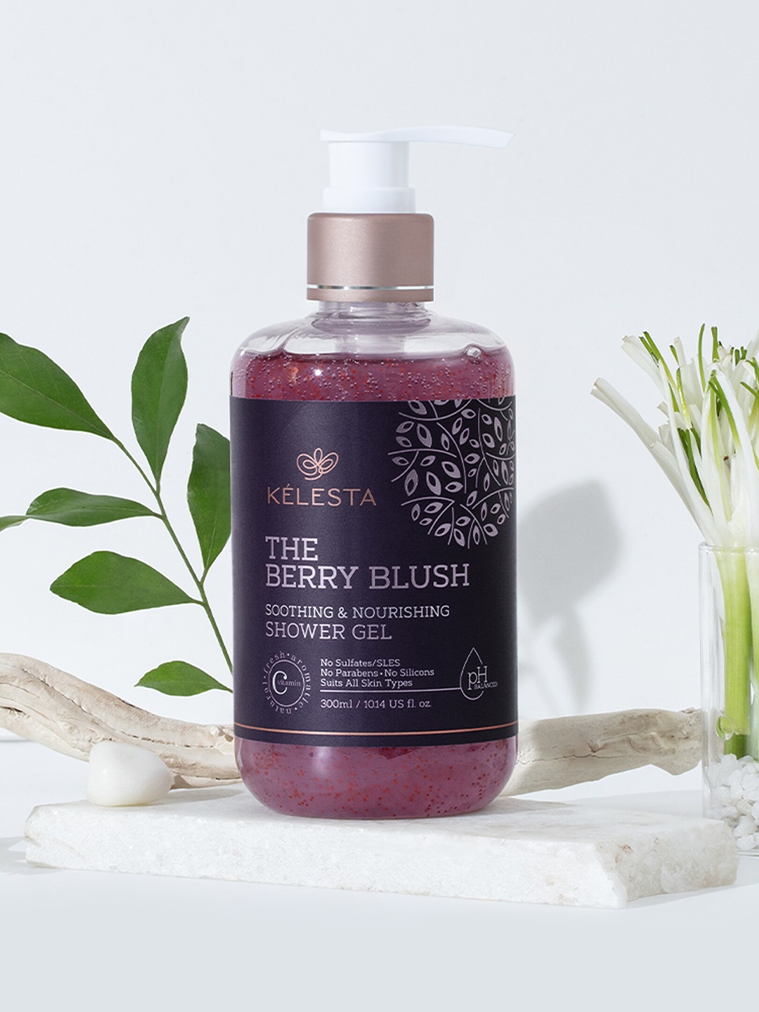 

KELESTA The Berry Blush Soothing & Nourishing Shower Gel - 300 ml, Purple