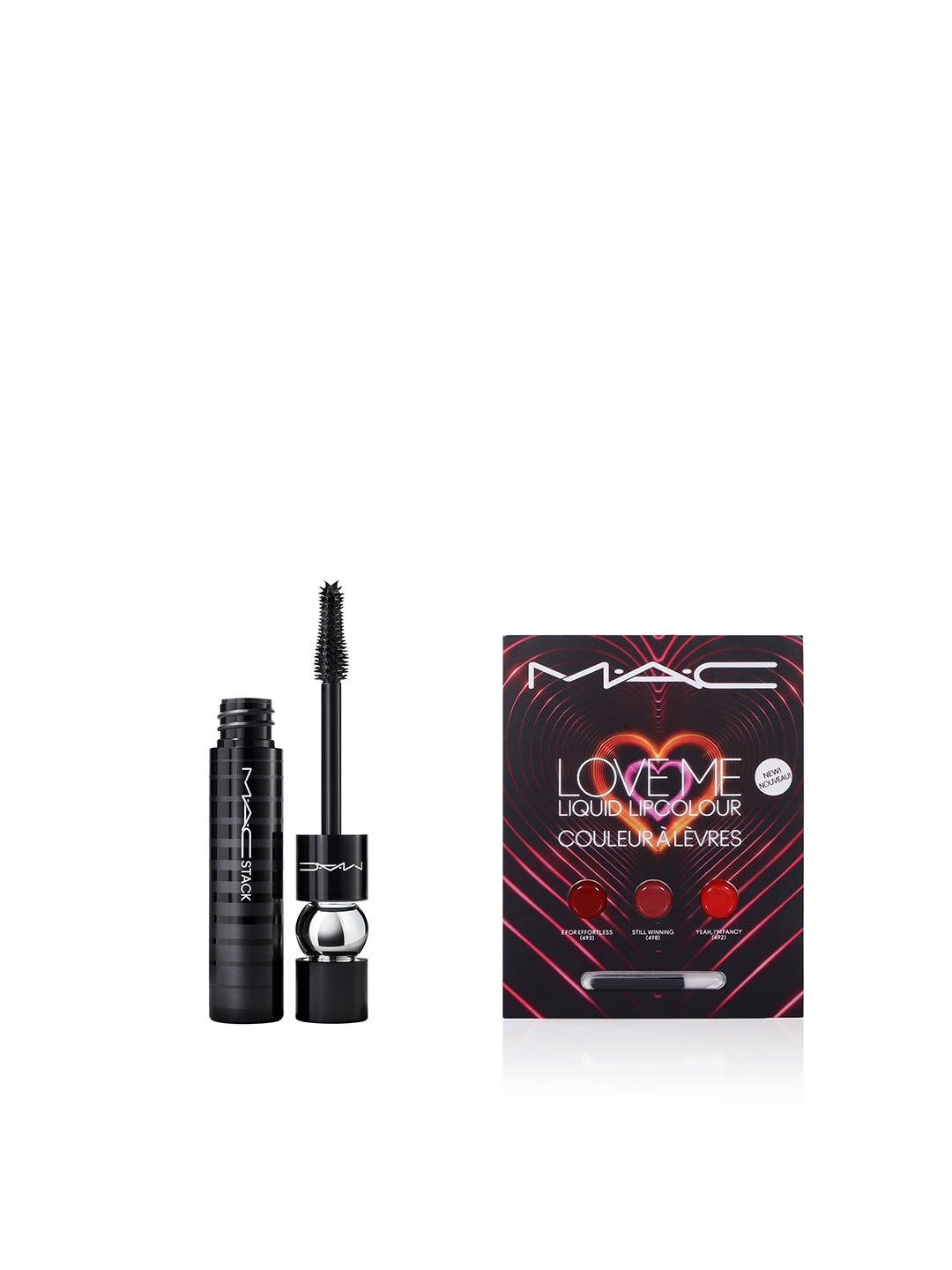 

M.A.C Set of Stack Mascara 12 ml & Love Me Liquid Lipcolour 0.44 ml, Black