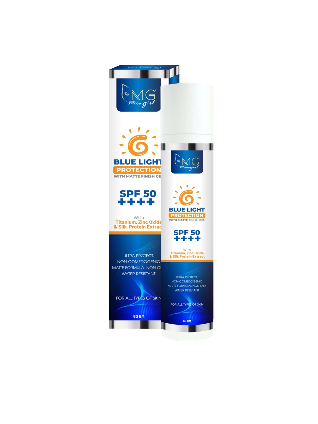 

MGmeow Blue Light Protection matte finish gelSPF 50 PA++++ (60 g), Na