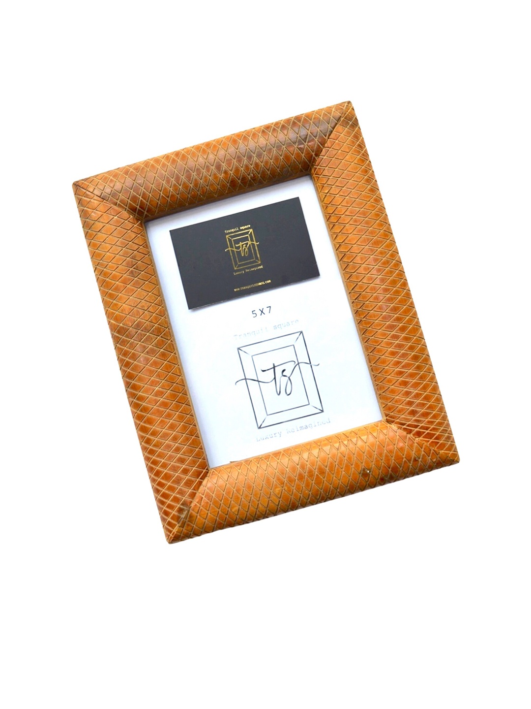 

Tranquil square Brown Textured Table Photo Frame