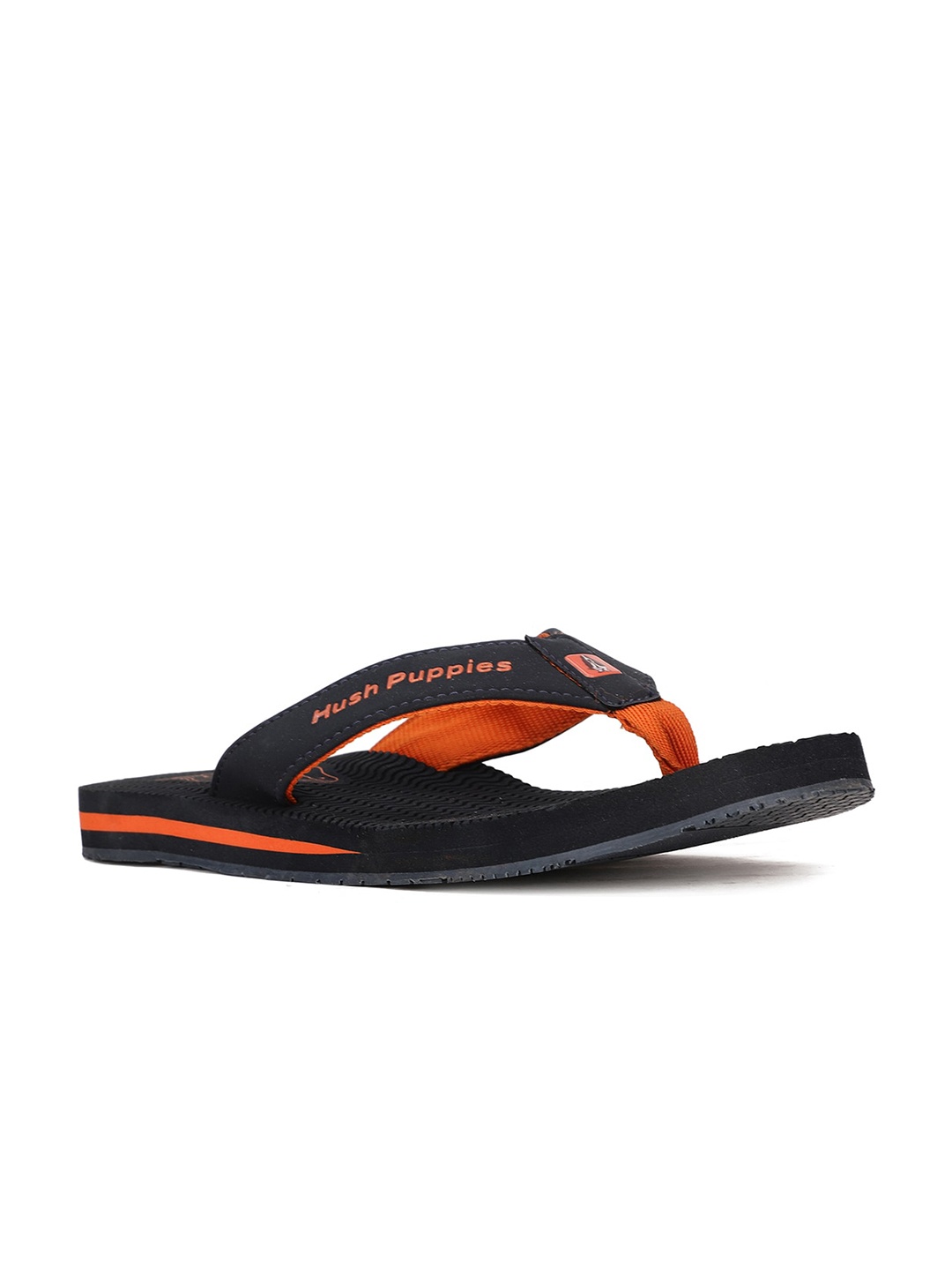 

Hush Puppies Men Navy Blue & Orange Printed Thong Flip-Flops