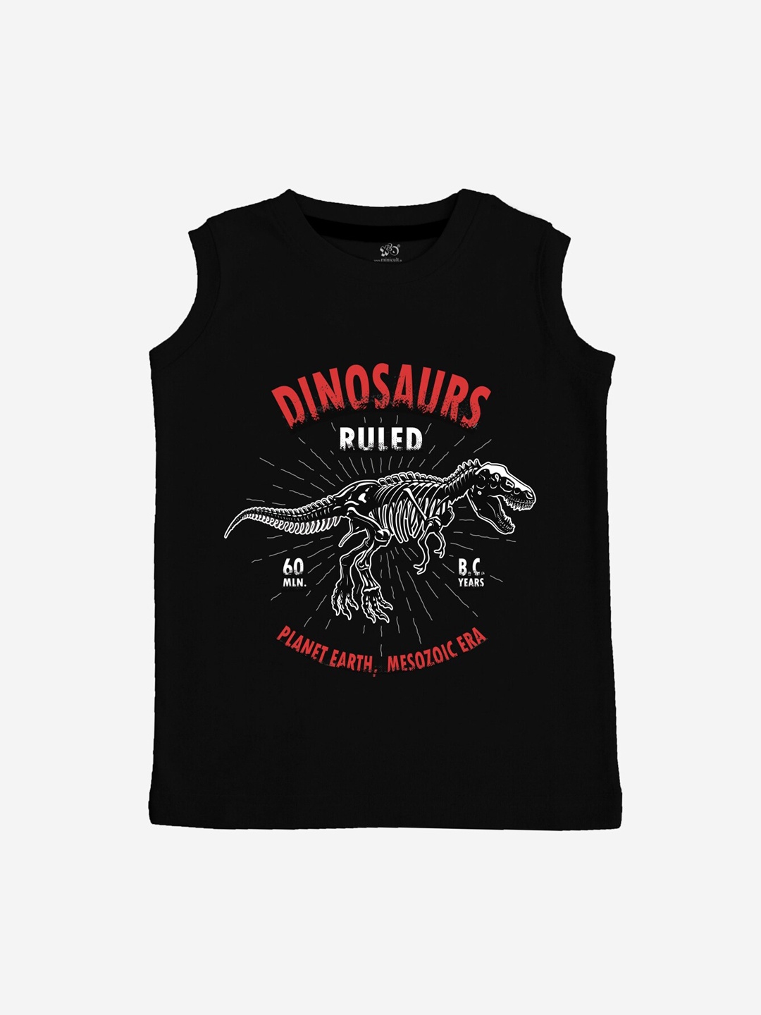 

x2o Kids Black & Red Printed Pure Cotton Innerwear Vests