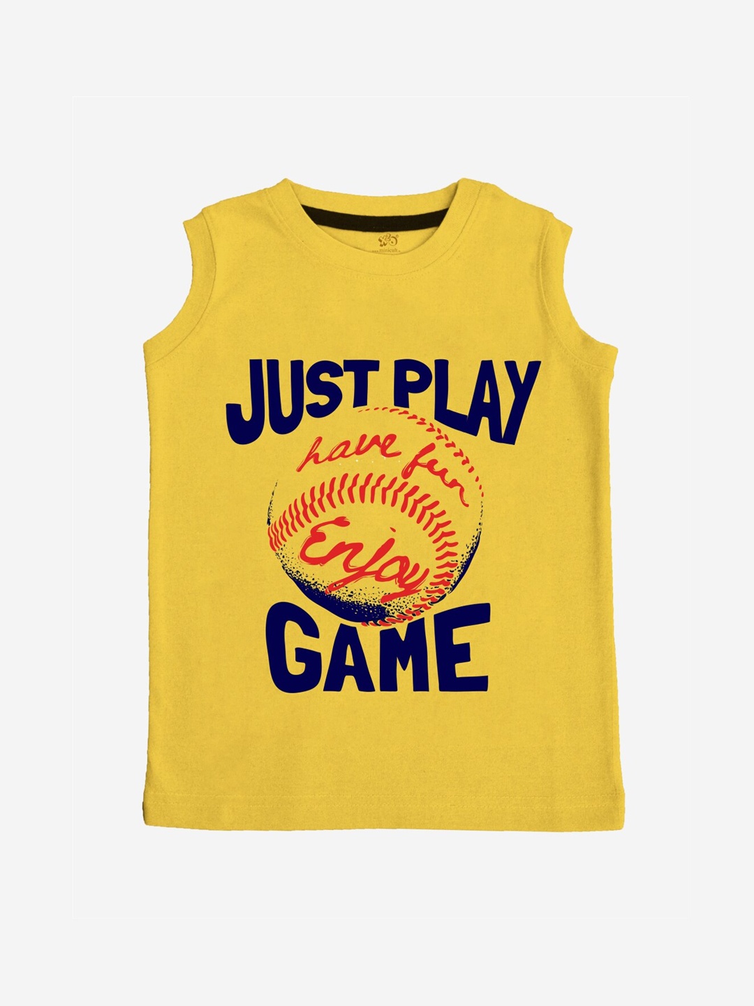 

x2o Kids Yellow & Black Printed Pure Cotton Innerwear Vests