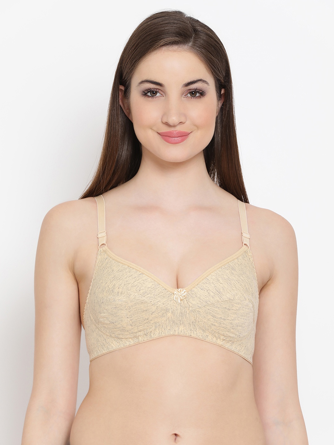 

Clovia Cotton Non-Padded Non-Wired Full Cup Bra - Beige