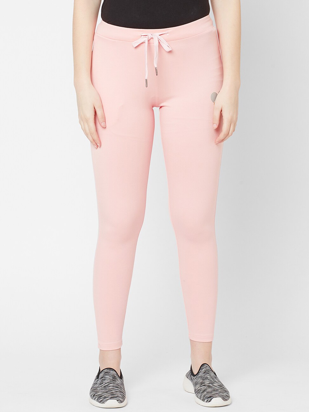 

Sweet Dreams Women Pink Solid Slim-Fit Track Pants