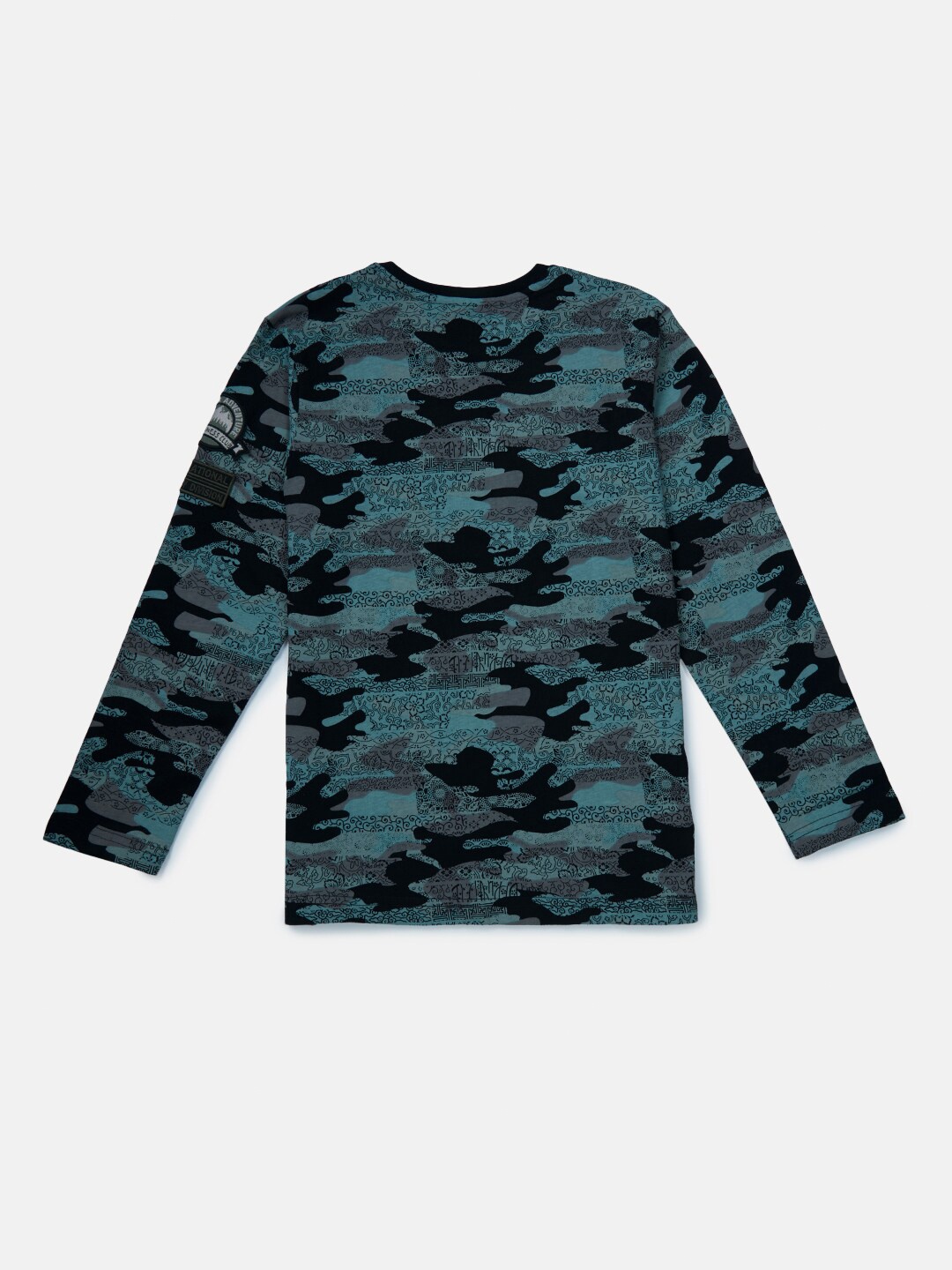 

Gini and Jony Boys Black Camouflage Printed T-shirt