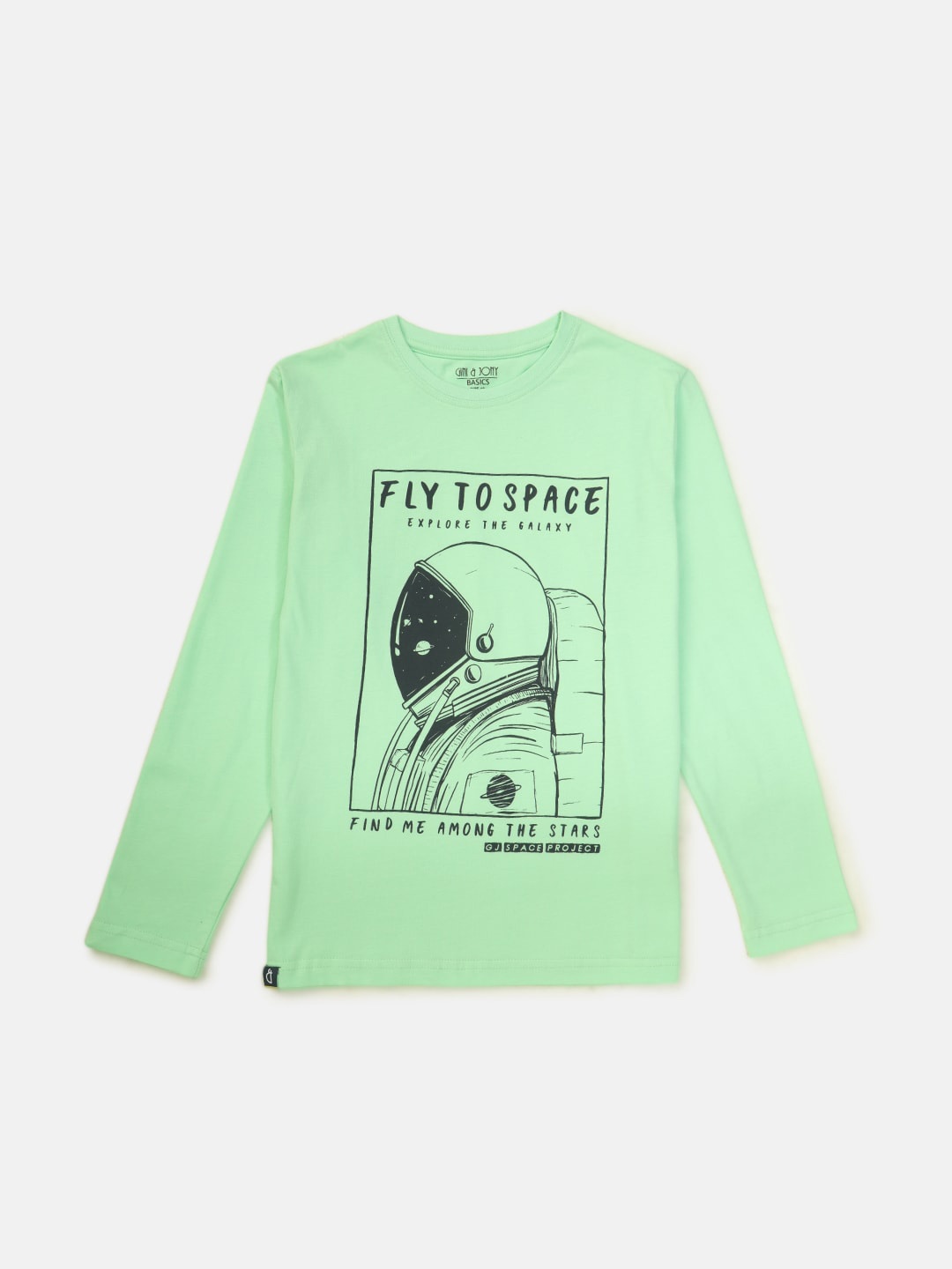 

Gini and Jony Boys Green Printed T-shirt