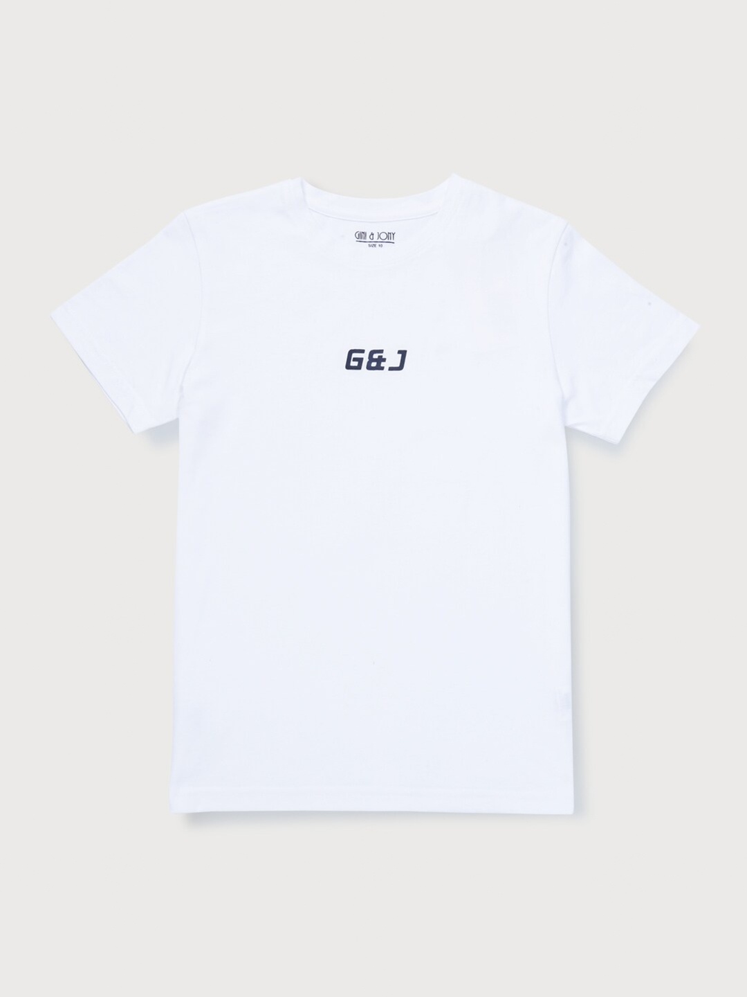

Gini and Jony Boys White Solid T-shirt