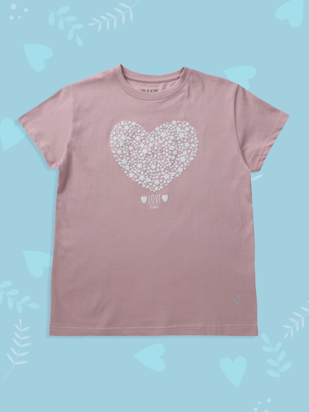 

Gini and Jony Girls Pink Printed Cotton Top