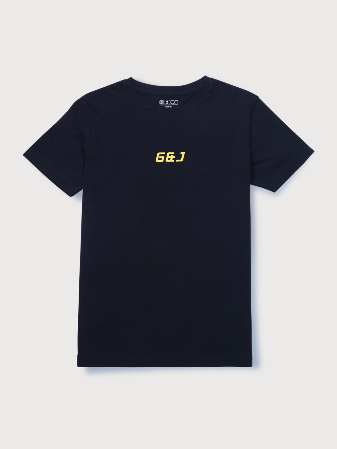 

Gini and Jony Boys Navy Blue Printed T-shirt