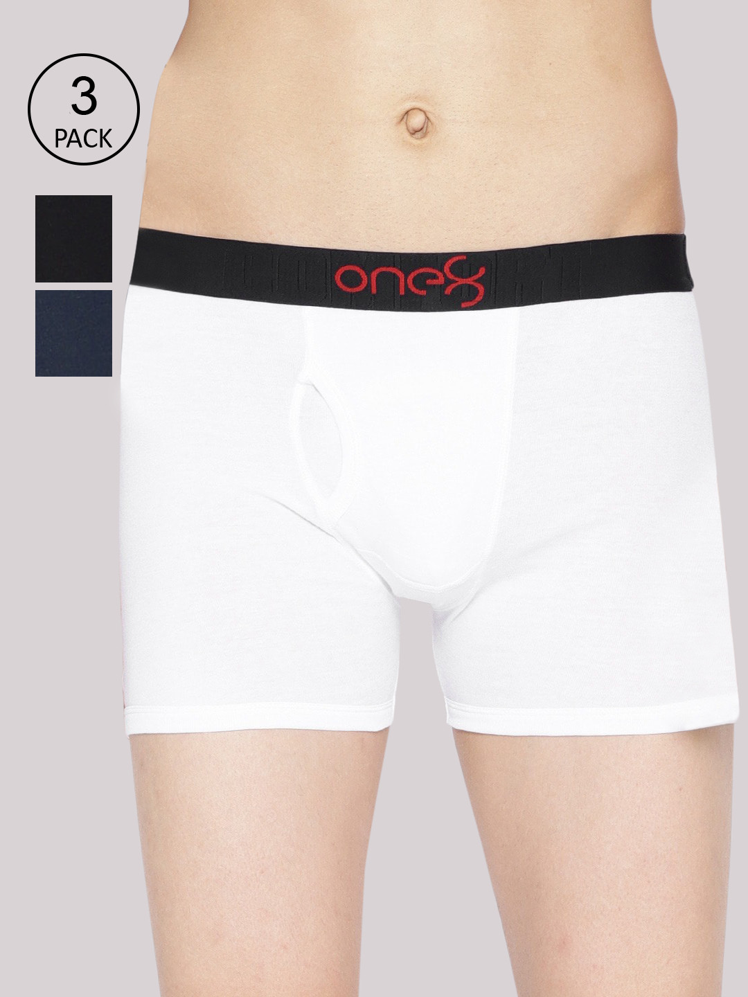 

one8 by Virat Kohli Men Pack of 3 Solid Cotton Trunks, White