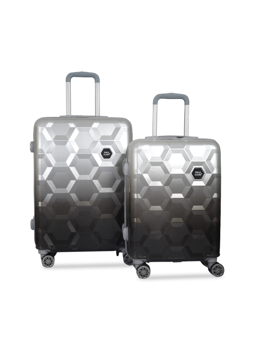 

Polo Class Set Of 2 Black Textured Hard Trolley Bags