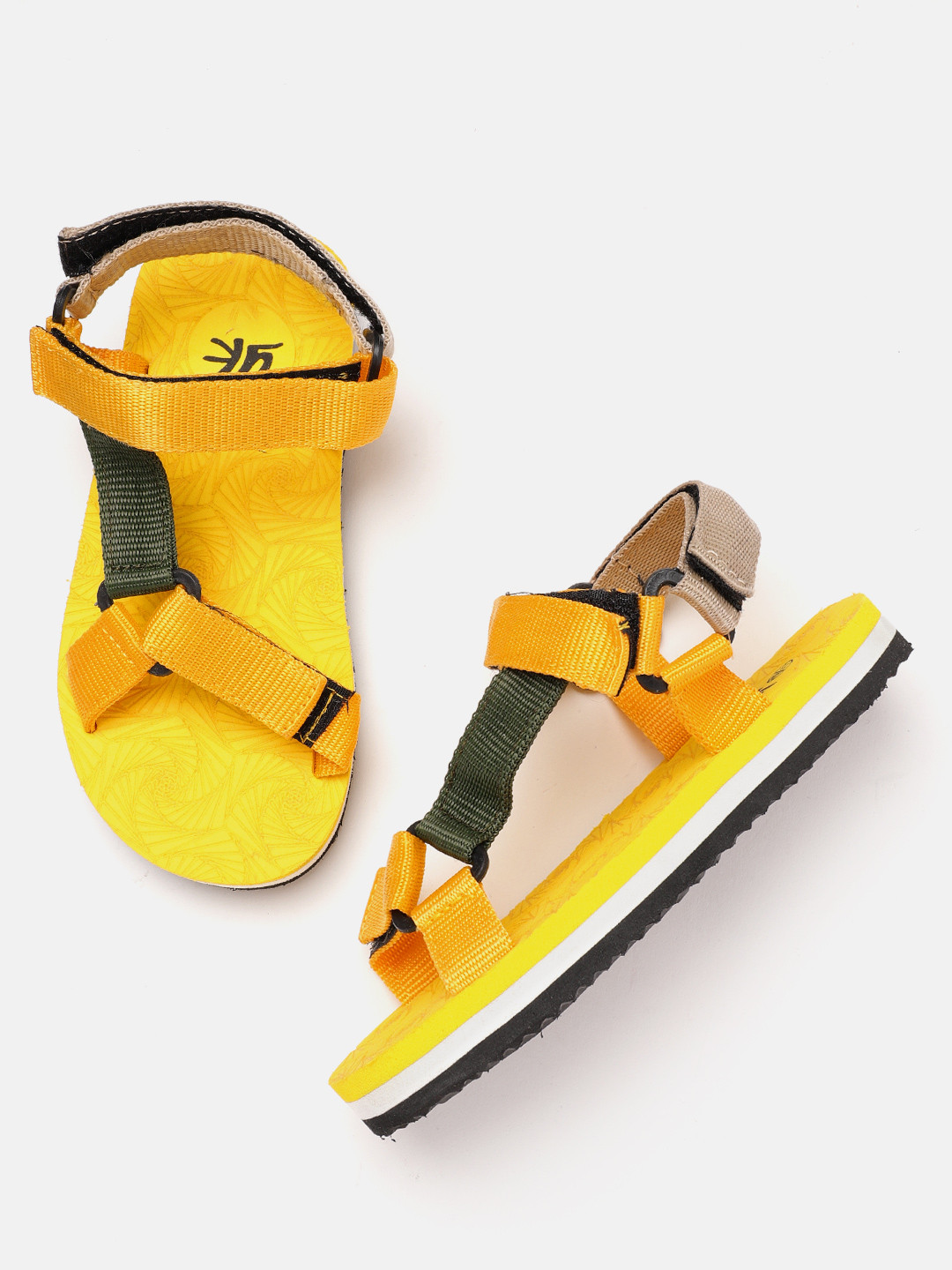 

YK Kids Woven Design Sports Sandals, Yellow