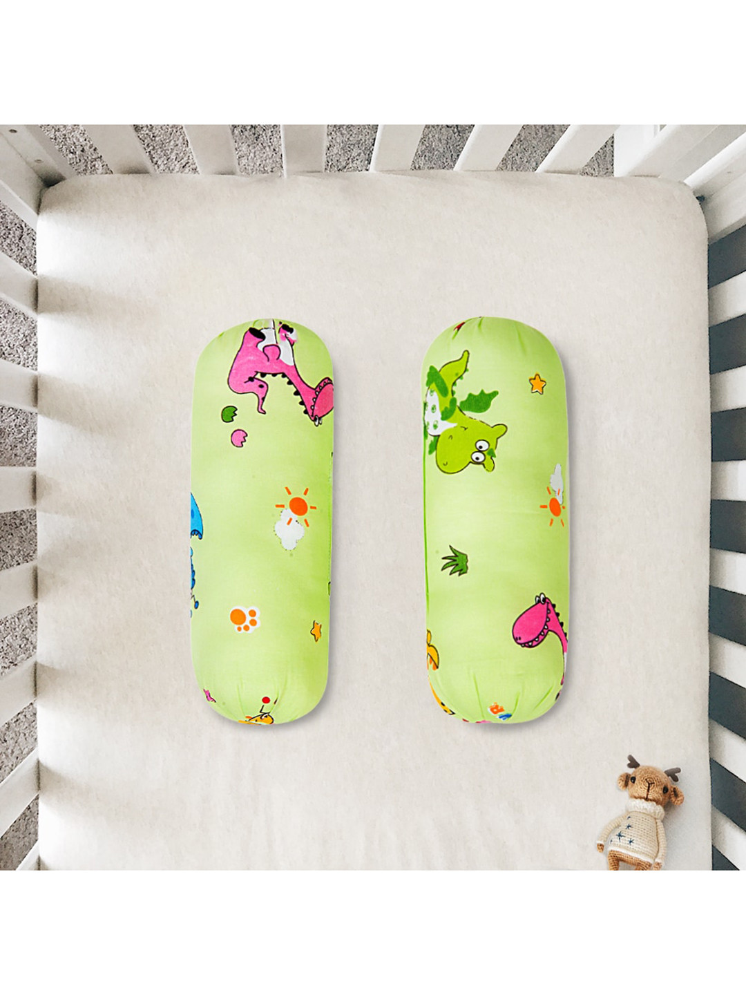 

Baby Moo Kids Set of 2 Green Bolsters