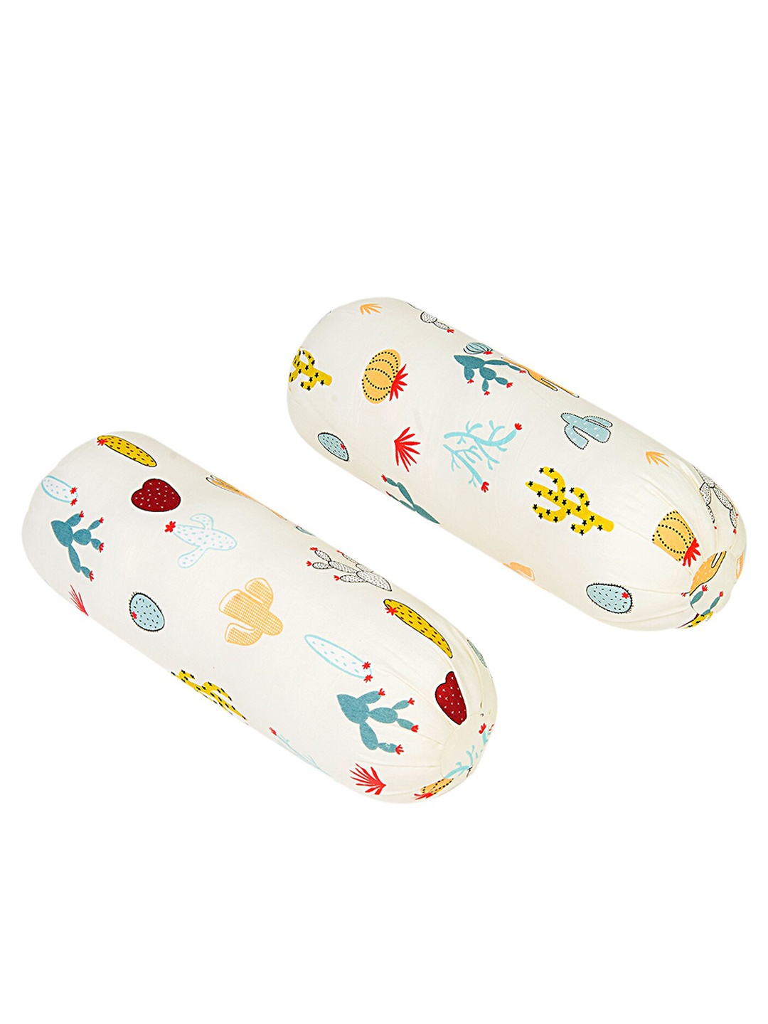 

Baby Moo Kids 2 Pieces Off White & Multicolored Printed Small Bolster Set