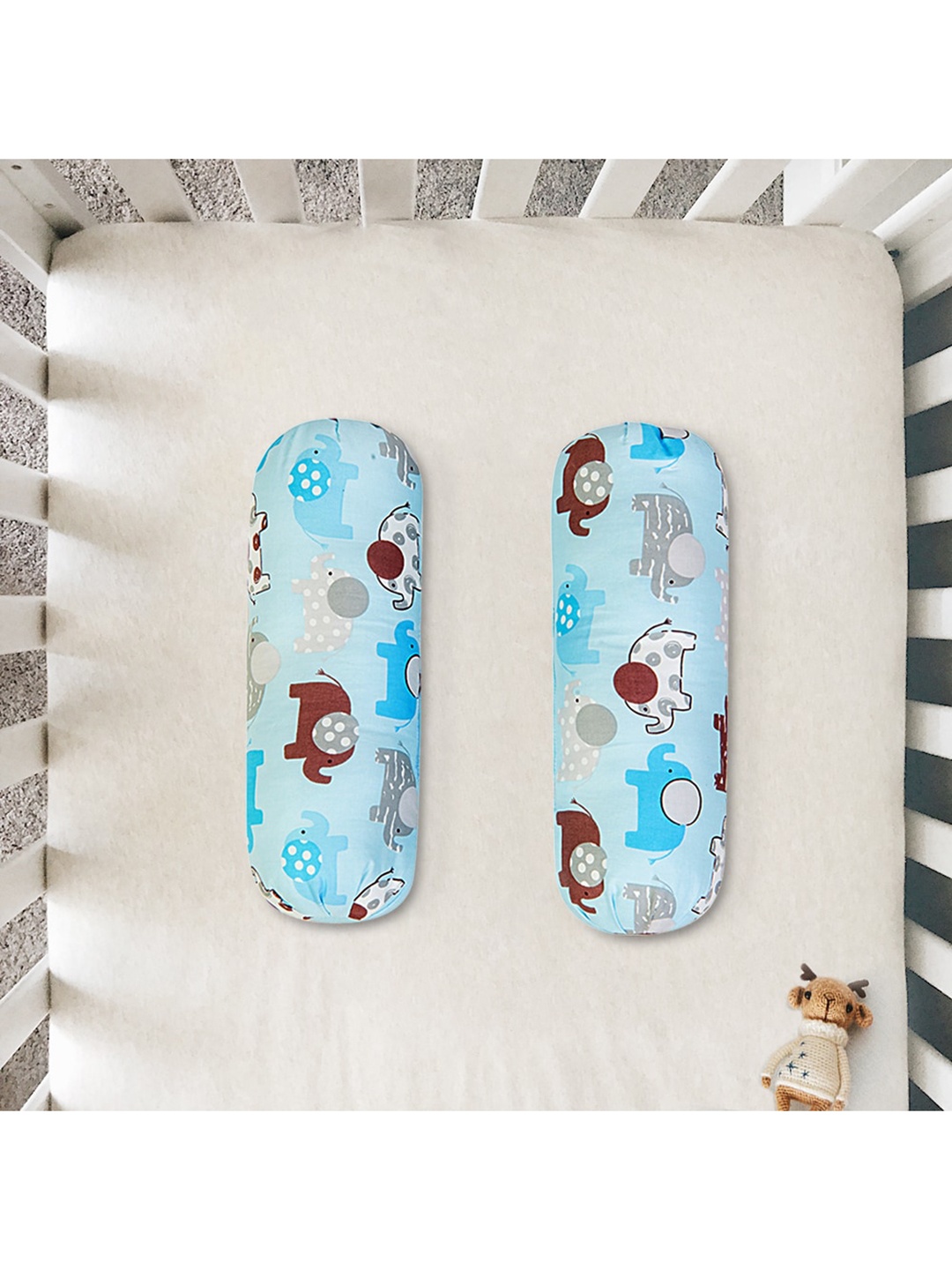 

Baby Moo Set of 2 Bolster Set, Blue