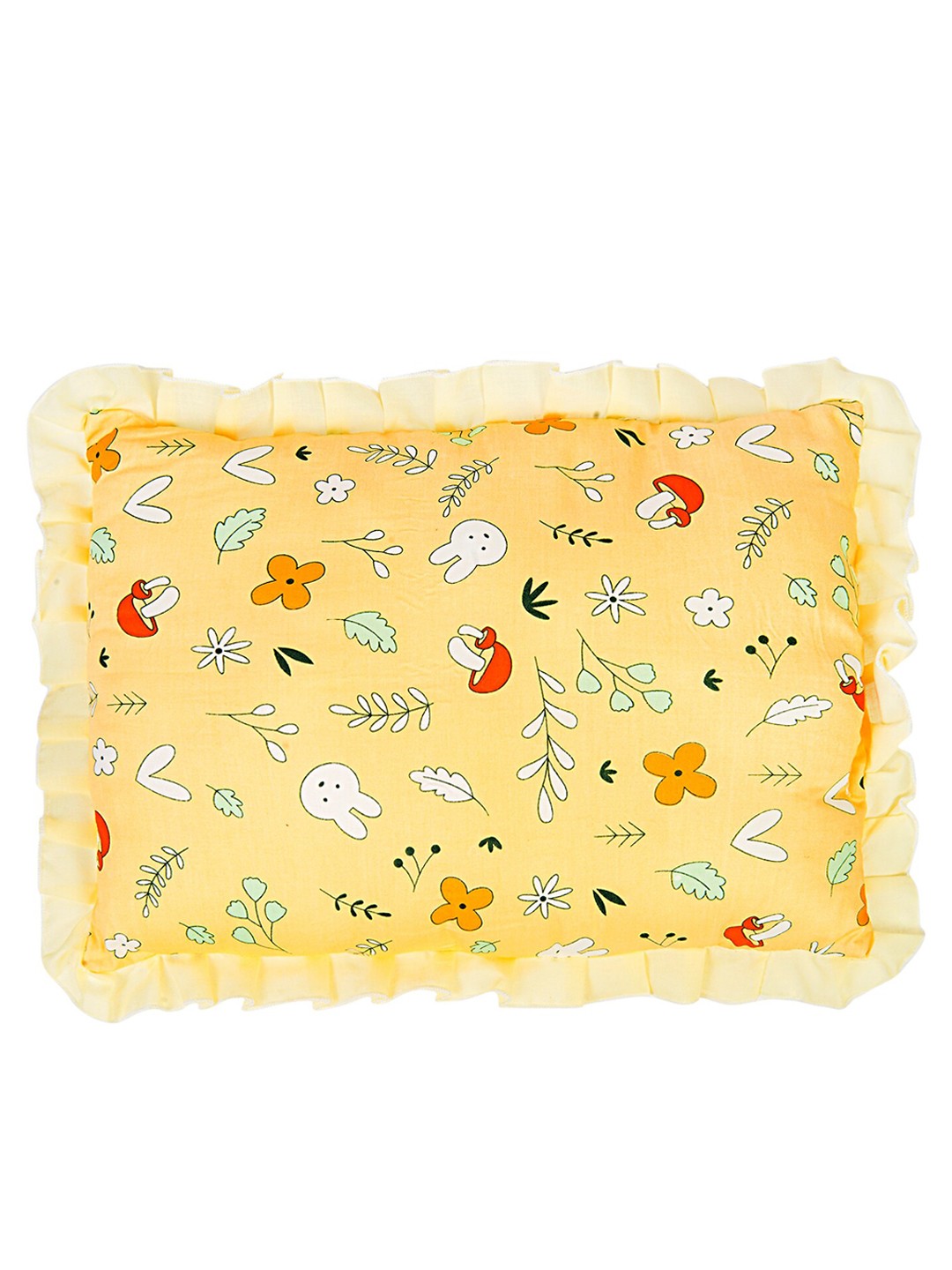 

Baby Moo Kids Yellow Floral Rectangular Baby Pillow