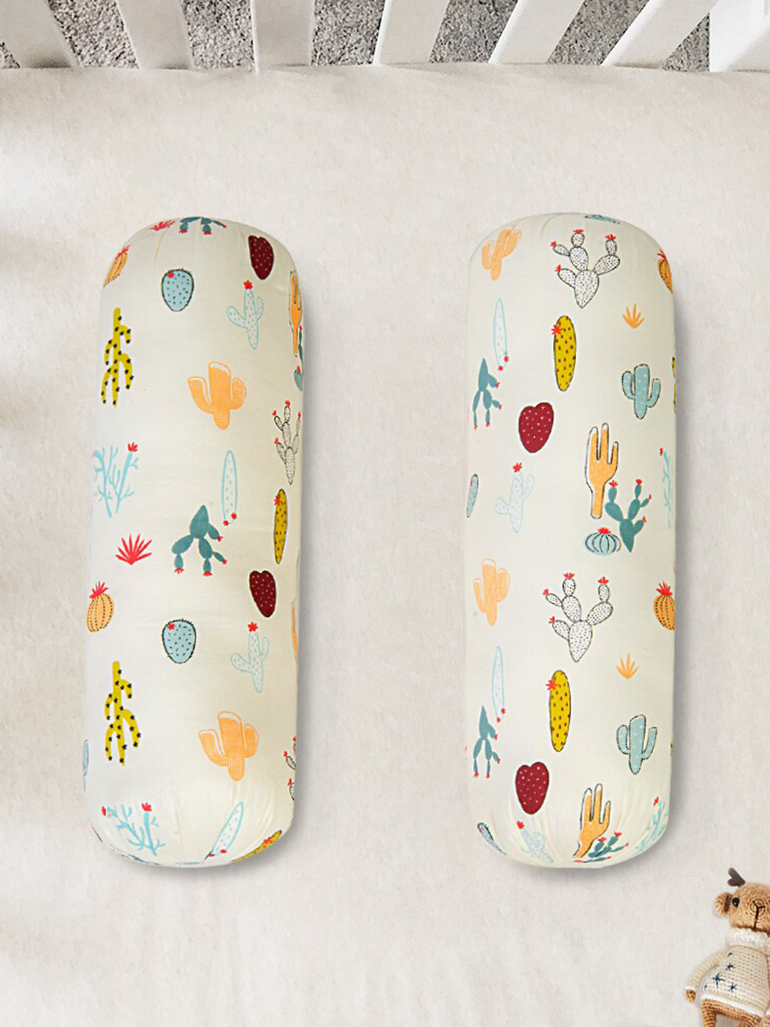 

Baby Moo Set of 2 Off-White Printed Bolsters