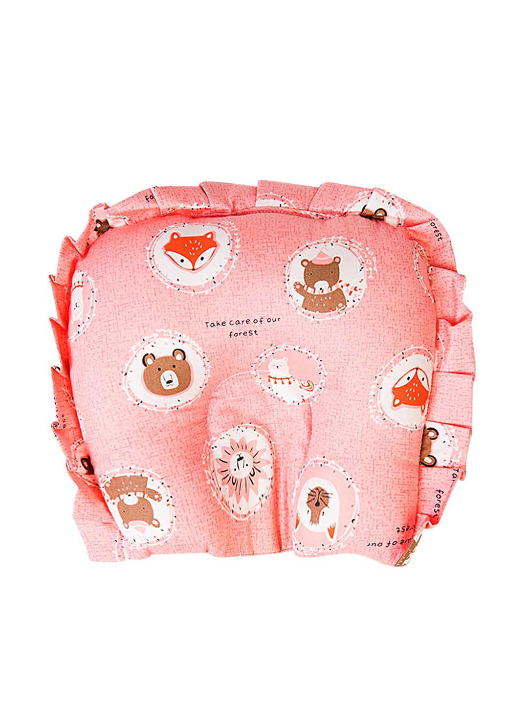 

Baby Moo Printed U-Shape Cotton Pillow, Peach