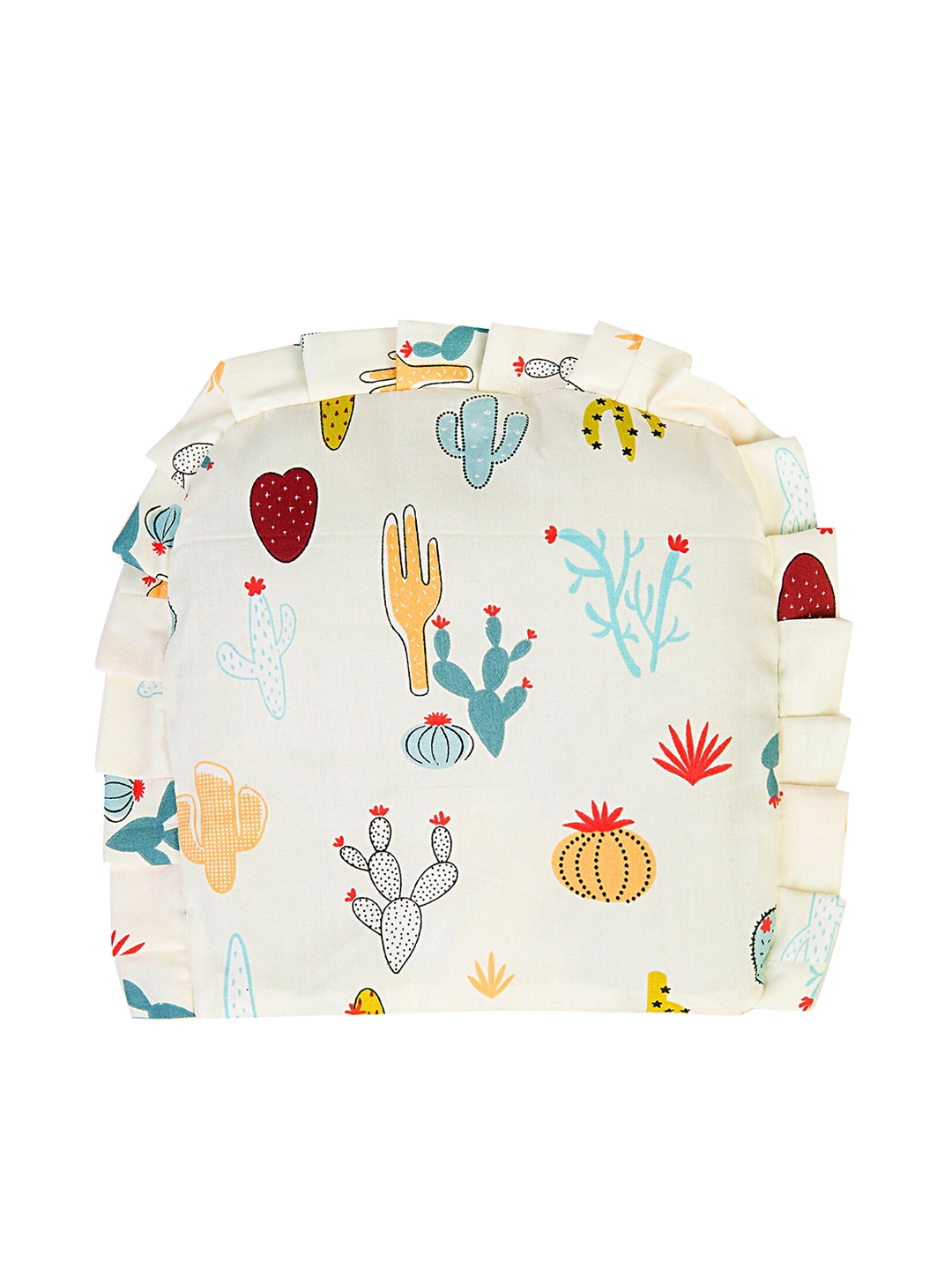 

Baby Moo Kids Off White & Yellow Cactus Printed Pillow