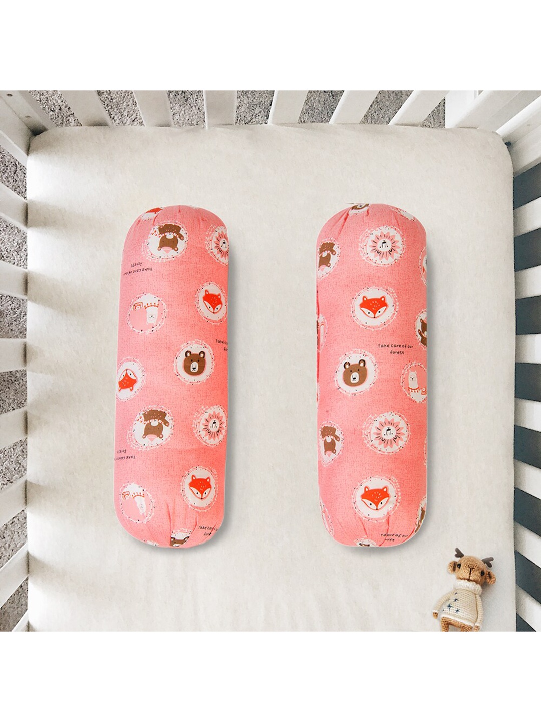 

Baby Moo Set of 2 Peach-Coloured Bolster Set