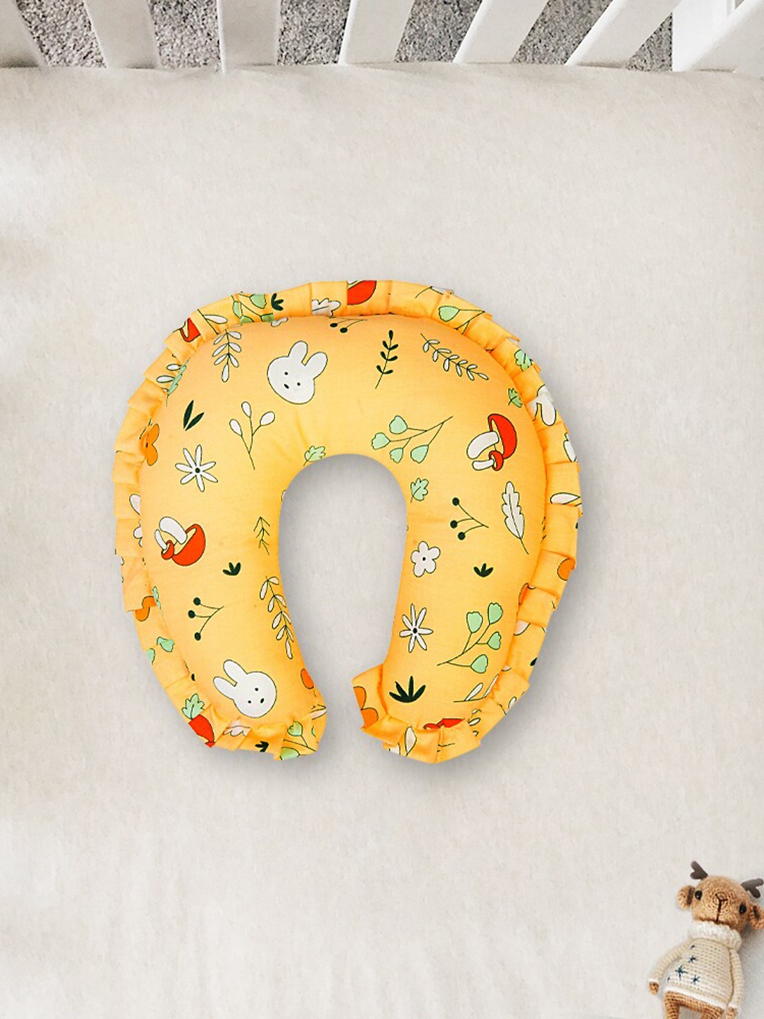 

Baby Moo Kids Yellow Floral Neck Support Pillow