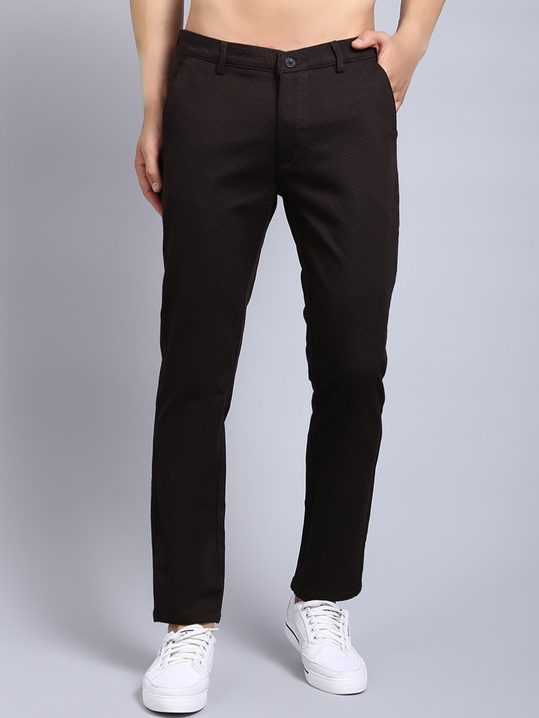 

Rodamo Men Brown Slim Fit Chinos Trousers