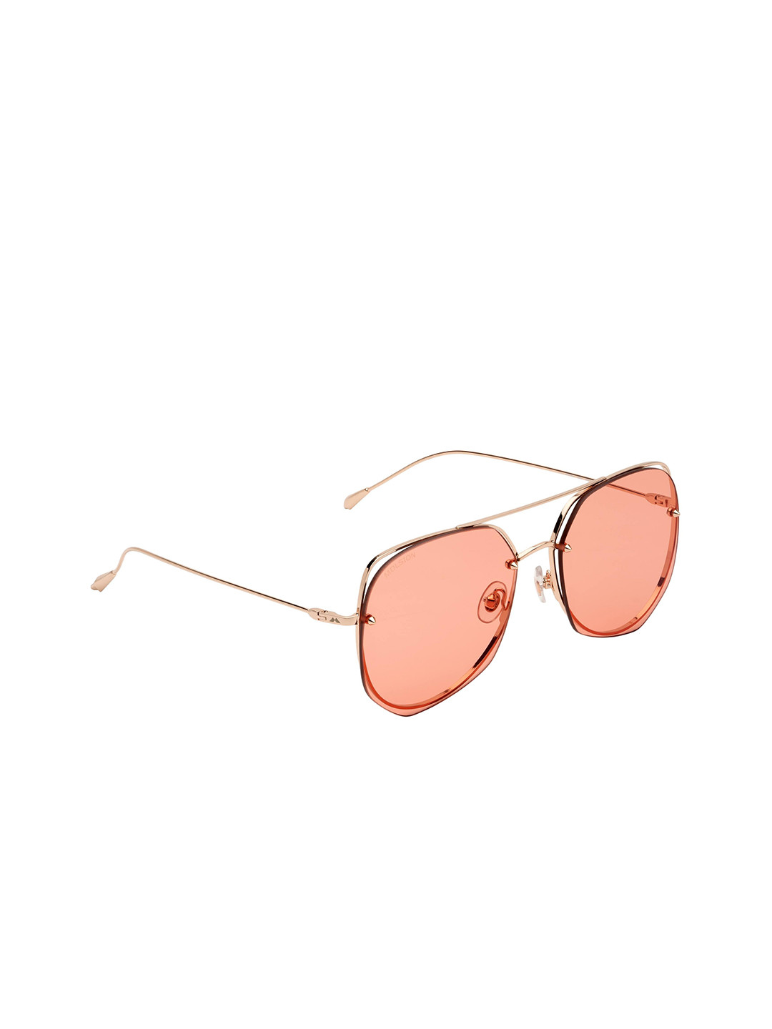 

MOLSION Women Orange Lens & Gold-Toned Aviator Sunglasses with UV Protected Lens MS 7058