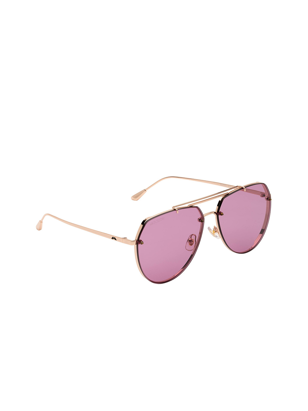 

MOLSION Women Purple Lens & Gold-Toned Aviator Sunglasses with UV Protected Lens MS 7059-