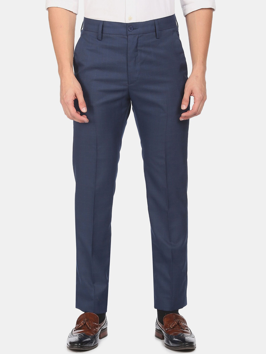

Excalibur Men Blue Slim Fit Chinos Trousers